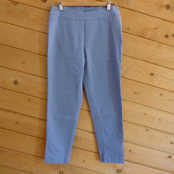 Soft Surroundings Pastel Blue Waistband Pull On Casual Ankle Pants 29228 S - Picture 2 of 11